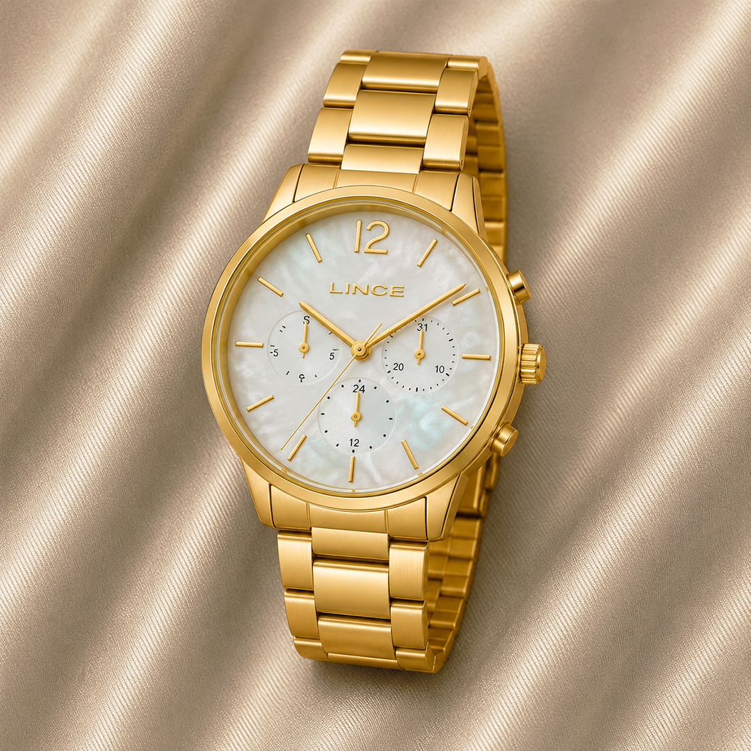 RELOGIO URBAN FEMININO DOURADO